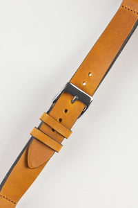 Pebro ARTISAN - Oiled Leather Watch Strap in HONEY YELLOW