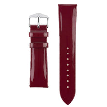 Load image into Gallery viewer, Hirsch DIVA Glossy Ladies Leather Watch Strap in MARSALA