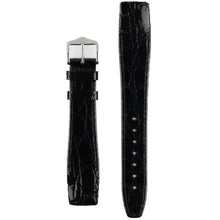 Load image into Gallery viewer, Hirsch Open End GENUINE Crocodile Leather vintage style Watch Strap 18 mm BLACK