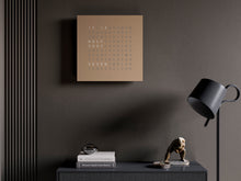 Load image into Gallery viewer, QLOCKTWO EARTH - STEEL SERIES - HAZELNUT - Pewter &amp; Black