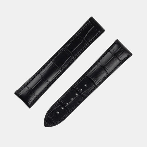 RIOS1931 - ENGINEER Alligator Embossed Leather Watch Strap - BLACK