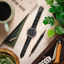 Load image into Gallery viewer, RIOS1931 - ENGINEER Alligator Embossed Leather Watch Strap - BLACK