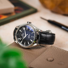 Load image into Gallery viewer, RIOS1931 - ENGINEER Alligator Embossed Leather Watch Strap - BLACK