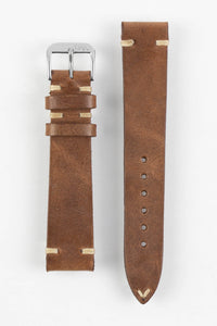 RIOS1931 BEDFORD Genuine Vintage Leather Watch Strap in COGNAC