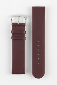 RIOS1931 CLASSIC Low-Profile Leather Watch Strap in BURGUNDY