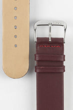 Load image into Gallery viewer, RIOS1931 CLASSIC Low-Profile Leather Watch Strap in BURGUNDY