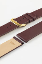Load image into Gallery viewer, RIOS1931 CLASSIC Low-Profile Leather Watch Strap in BURGUNDY