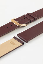 Load image into Gallery viewer, RIOS1931 CLASSIC Low-Profile Leather Watch Strap in BURGUNDY