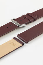 Load image into Gallery viewer, RIOS1931 CLASSIC Low-Profile Leather Watch Strap in BURGUNDY
