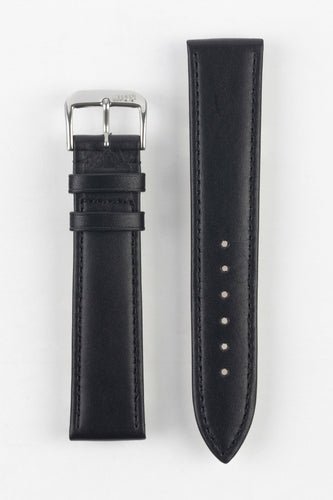 RIOS1931 TOSCANA Square-Padded Calfskin Leather Watch Strap in BLACK