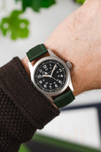 Load image into Gallery viewer, RIOS1931 TOSCANA Square-Padded Calfskin Leather Watch Strap Green