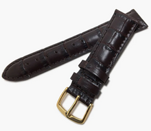 Load image into Gallery viewer, Hadley Roma Brown Alligator Grain leather embossed Watch strap 20mm