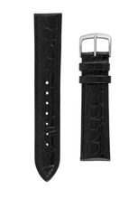 Load image into Gallery viewer, Hadley Roma Black Crocodile Grain leather embossed Watch strap 20mm