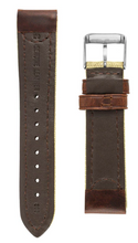 Load image into Gallery viewer, Hadley Roma Khaki Canvas and Leather Gold Brown watch Strap 20mm