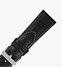 Load image into Gallery viewer, Hadley Roma  Buffalo shrunken grain leather Black watch Strap