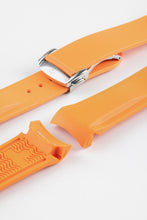 Load image into Gallery viewer, Rubber Strap for Omega X Swatch MoonSwatch - ORANGE - Pewter &amp; Black