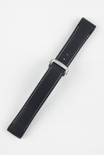 Load image into Gallery viewer, Rubber Strap for Omega X Swatch MoonSwatch- BLACK with stitching - Pewter &amp; Black