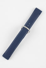 Load image into Gallery viewer, Rubber Strap for Omega X Swatch MoonSwatch - BLUE with stitching - Pewter &amp; Black