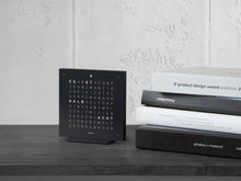 Load image into Gallery viewer, QLOCKTWO EARTH 13.5 : STEEL SERIES - DEEP BLACK - Pewter &amp; Black