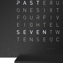 Load image into Gallery viewer, QLOCKTWO EARTH 13.5 : STEEL SERIES - DEEP BLACK - Pewter &amp; Black
