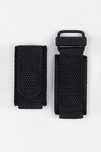 Tactical Hook & Loop  Nylon Watch Strap BLACK
