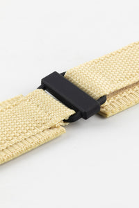 Tactical Hook & Loop Military Dive Style Nylon Watch Strap in KHAKI BEIGE & PVD