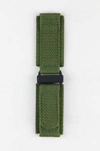 Tactical Hook & Loop Honeycomb Nylon Watch Strap GREEN PVD