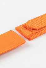 Load image into Gallery viewer, Tactical Hook &amp; Loop Nylon military dive Watch Strap in ORANGE BLACK PVD 24 MM
