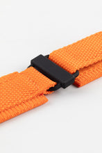 Load image into Gallery viewer, Tactical Hook &amp; Loop Nylon military dive Watch Strap in ORANGE BLACK PVD 24 MM