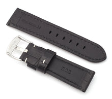 Load image into Gallery viewer, Firenze Alligator embossed Leather Watch Strap for Tang - MID BROWN / WHITE