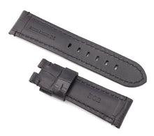 Load image into Gallery viewer, Deployment : Alligator-Embossed Leather Watch Strap DARK BROWN