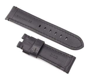 Deployment : Alligator-Embossed Leather Watch Strap LIGHT BROWN
