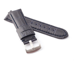 Firenze Alligator embossed Leather Watch Strap for Tang - BLUE