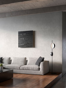 QLOCKTWO EARTH - Creator's Edition - METAMORPHITE SLATE - Pewter & Black
