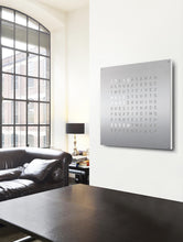 Load image into Gallery viewer, QLOCKTWO EARTH - STEEL SERIES - STAINLESS STEEL - Pewter &amp; Black