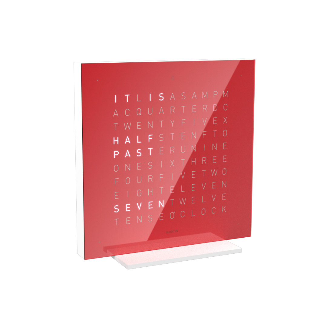 QLOCKTWO - EARTH 13.5 : PURE - CHERRY CAKE - Pewter & Black