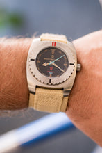 Load image into Gallery viewer, Tactical Hook &amp; Loop Military Dive Style Nylon Watch Strap in KHAKI BEIGE &amp; PVD