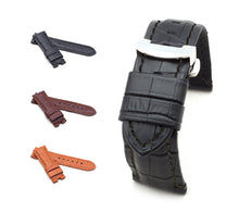 Load image into Gallery viewer, Deployment : Alligator-Embossed Leather Watch Strap LIGHT BROWN