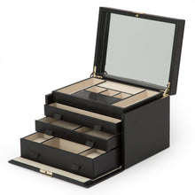 Load image into Gallery viewer, PALERMO Large Jewellery Box - BLACK ANTHRACITE - Pewter &amp; Black