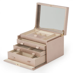 PALERMO Large Jewellery Box - ROSE GOLD - Pewter & Black