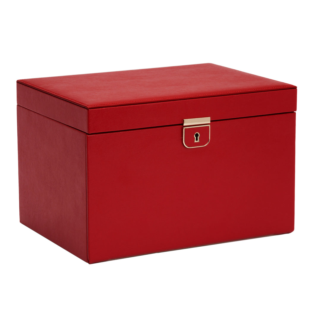 PALERMO Large Jewellery Box - RED - Pewter & Black