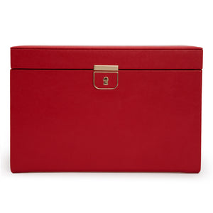PALERMO Large Jewellery Box - RED - Pewter & Black