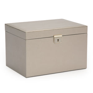 PALERMO Large Jewellery Box - PEWTER - Pewter & Black