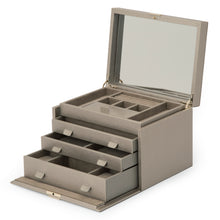 Load image into Gallery viewer, PALERMO Large Jewellery Box - PEWTER - Pewter &amp; Black