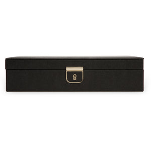 PALERMO Medium Flat Jewellery Box - BLACK ANTHRACITE - Pewter & Black