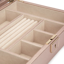Load image into Gallery viewer, PALERMO Medium Flat Jewellery Box - ROSE GOLD - Pewter &amp; Black