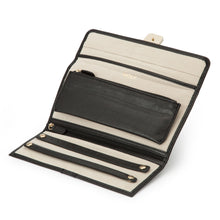 Load image into Gallery viewer, PALERMO Travel Jewellery Roll - BLACK ANTHRACITE - Pewter &amp; Black