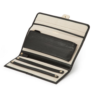 PALERMO Travel Jewellery Roll - BLACK ANTHRACITE - Pewter & Black