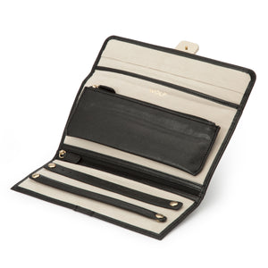 PALERMO Travel Jewellery Roll - BLACK ANTHRACITE - Pewter & Black