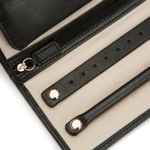 Load image into Gallery viewer, PALERMO Travel Jewellery Roll - BLACK ANTHRACITE - Pewter &amp; Black